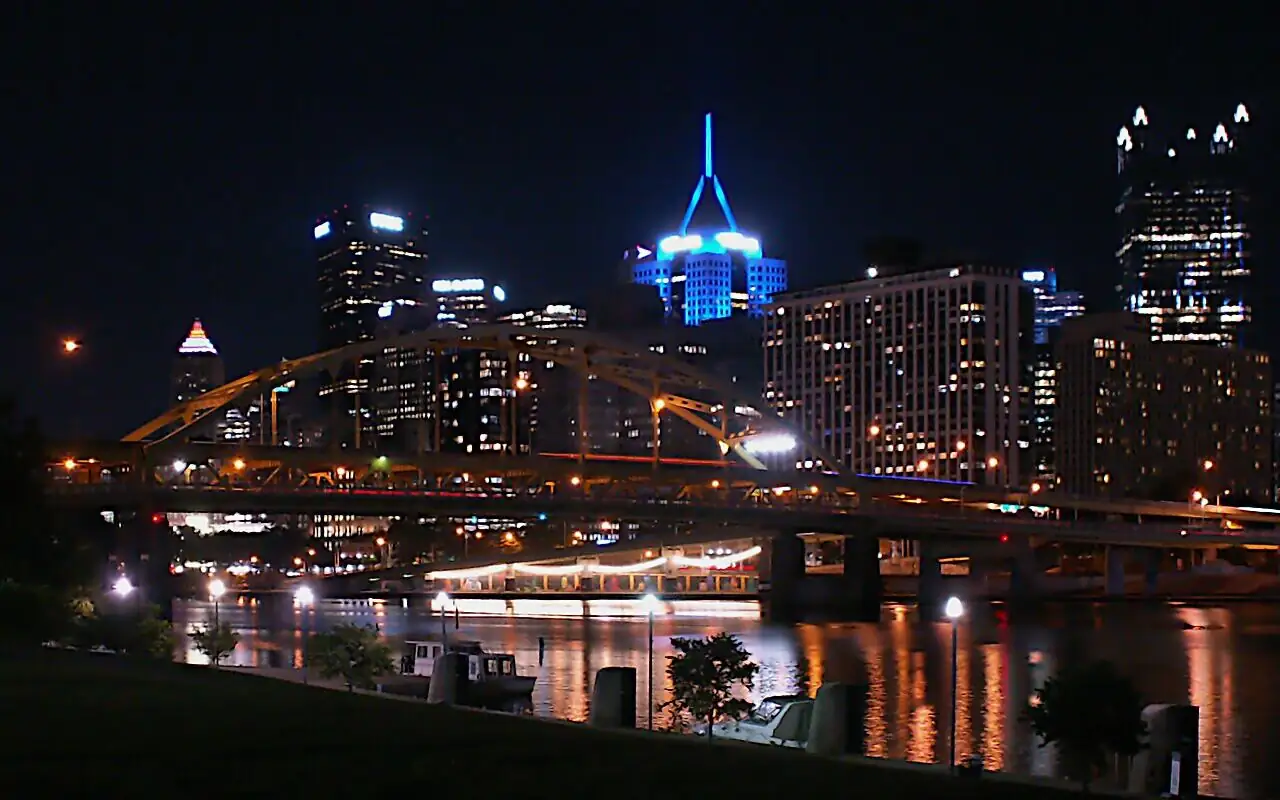 Pittsburgh skyline and bridge at night from the North Shore, serving businesses across Greater Pittsburgh